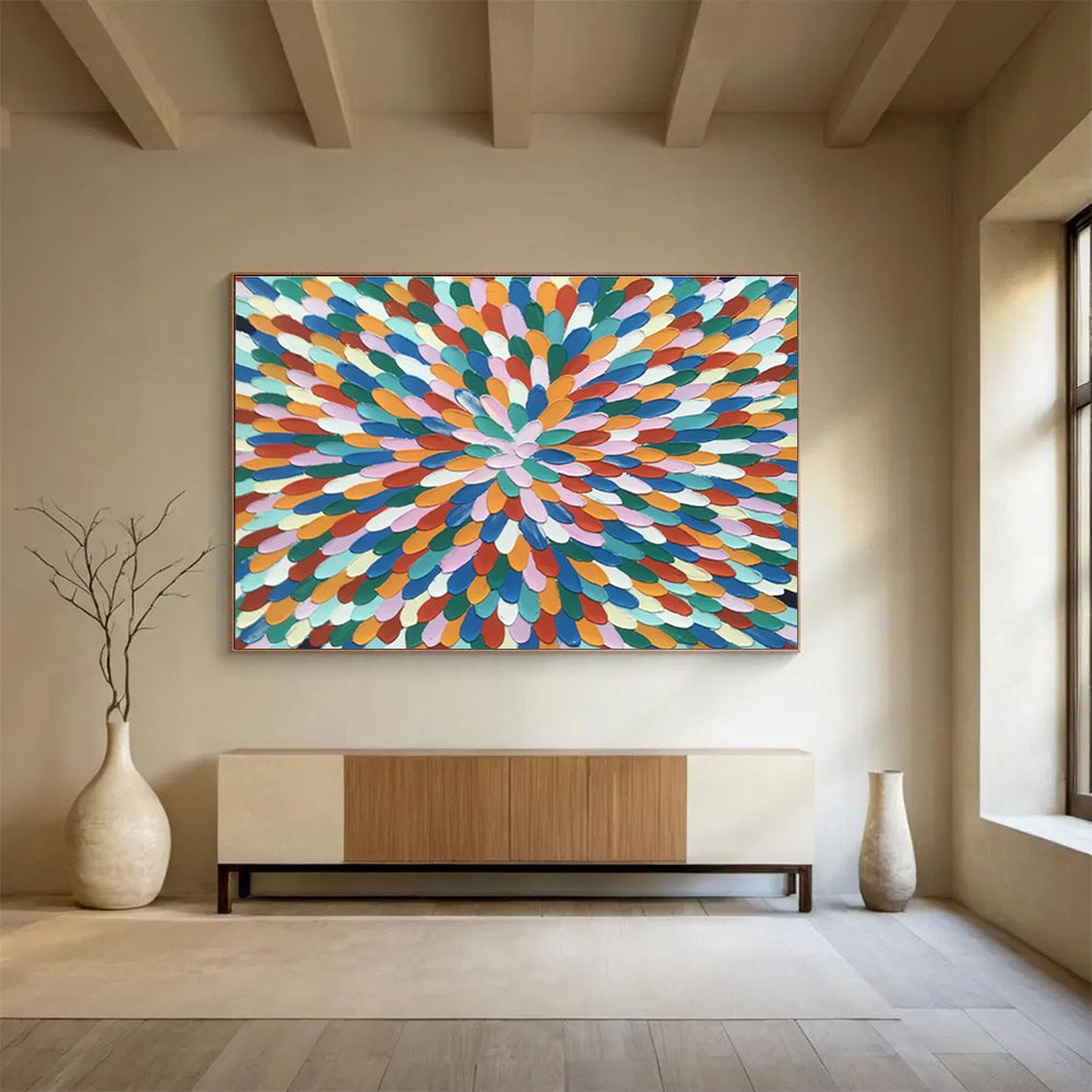 Colorful Floral - Texture Art for Bohemian - Style Cafés DLZ2505