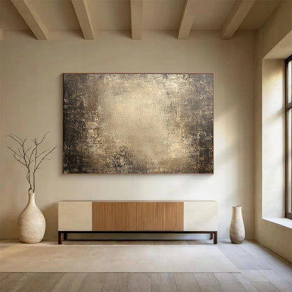 Neutral Toned Abstract Art for Minimalist Office & Industrial Loft SC481