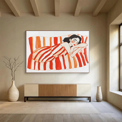 Cozy Figurative Art for Bedroom & Boutique Hotel SC573