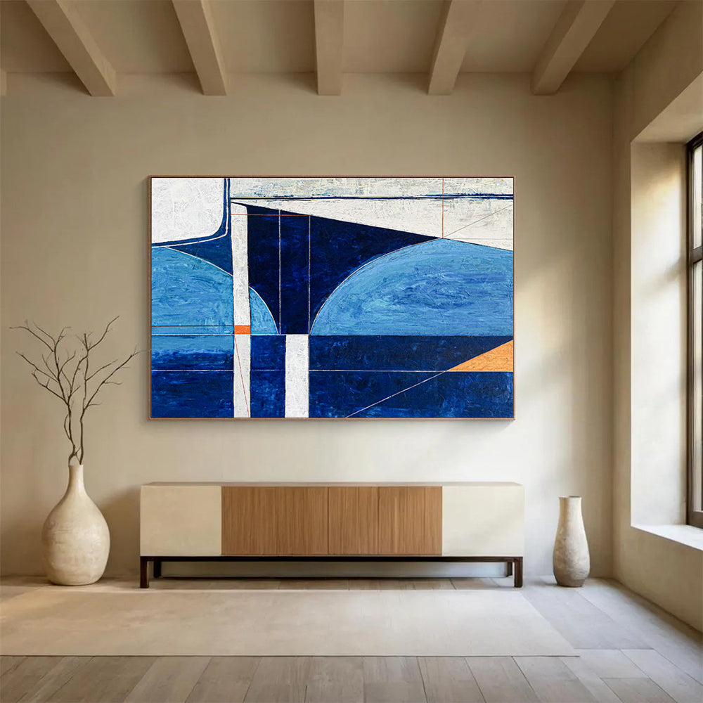 Geometric Line Abstract Art for Modern Office Reception DLZ2924