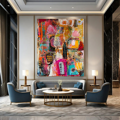 Vibrant City Abstract for Creative Studio & Urban - Chic Restaurant STSC821