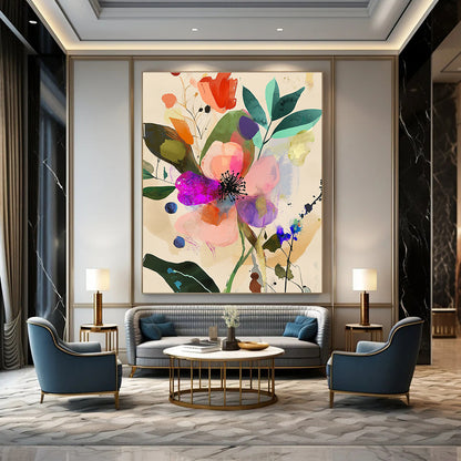 Colorful Floral Abstract for Romantic Home Bedroom & Garden - Inspired Bridal Suite STSC1045