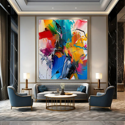 Vivid Abstract Painting 2 for Living Room & Studio DLZ0357
