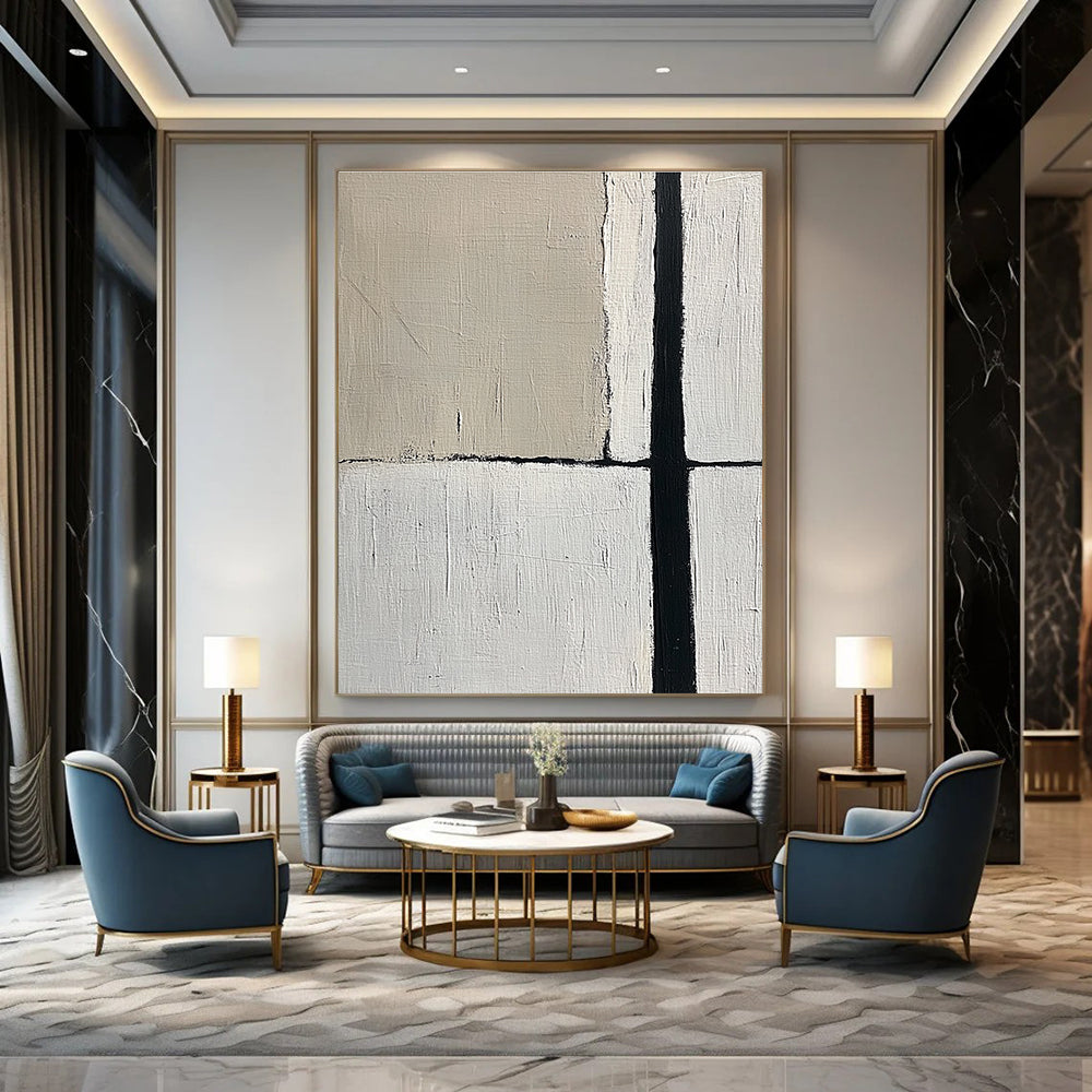 Minimalist Geometric in Black and White for Contemporary Office & Art Gallery STSC260