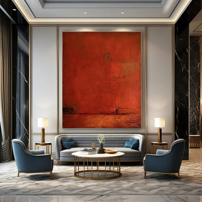 Red Textured Art for Wine Cellar Tasting Room & Romantic Dinner Venue DLZ1498
