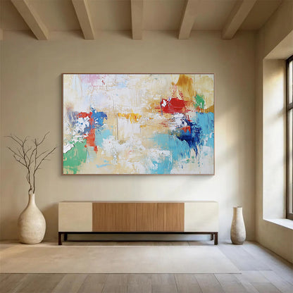 Neutral Color Abstract Art for Minimalist Living Room & Modern Office Lounge SC217