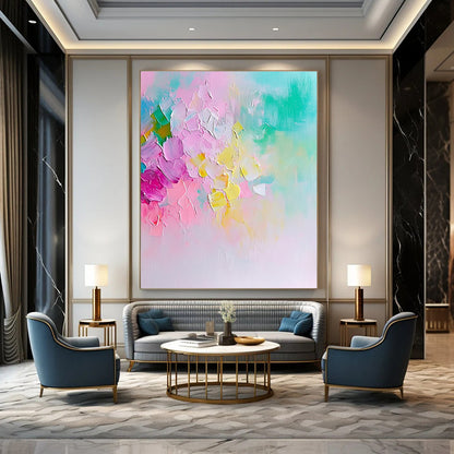 Colorful Textured Abstract for Vibrant Art Café & Bohemian Home Studio STSC442