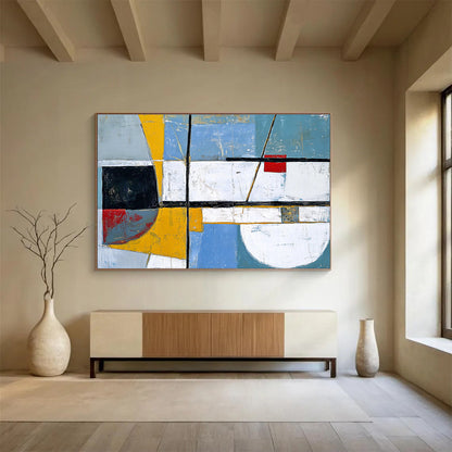 Geometric Color Block Composition Art for Contemporary Office & Architectural Firm SC391