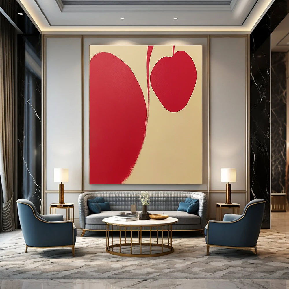 Red Organic Shapes for Modern Nursery & Art - Loving Studio STSC1105