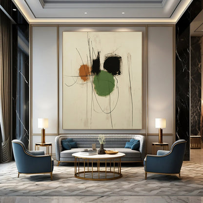 Minimalist Colorful Abstract for Scandinavian - Style Home & Modern Art Gallery STSC547
