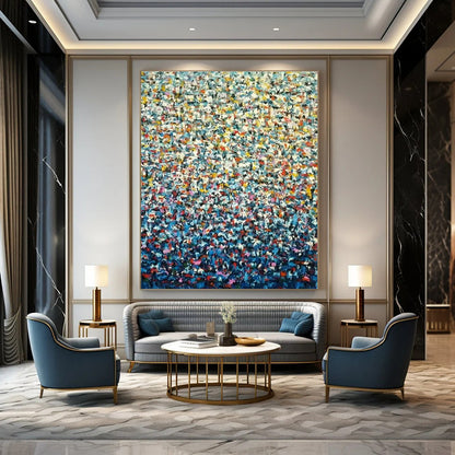 Pointillism Landscape Abstract Art for Coastal Café & Art Gallery Corner DLZ1351