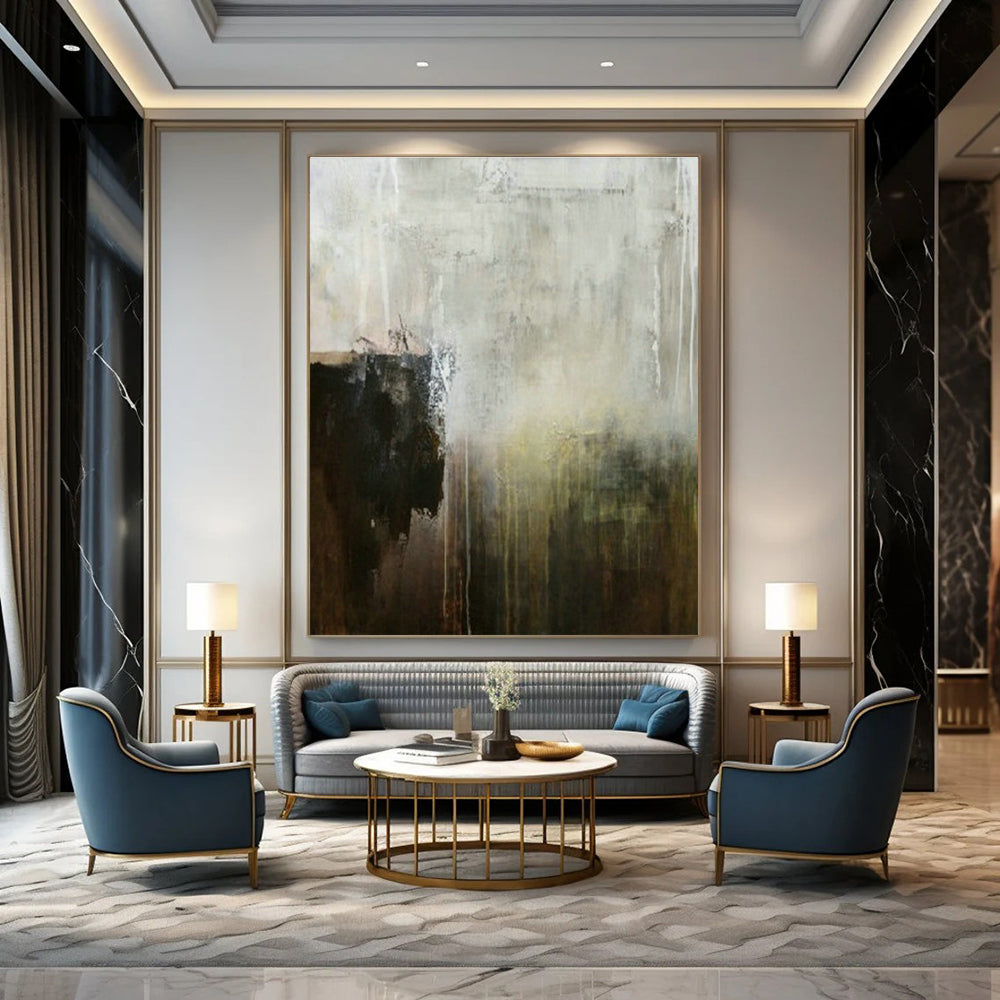 Multitone Abstract Art for Contemporary Home Office & Art - Focused Café DLZ2059