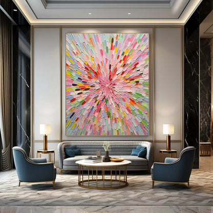 Colorful Petal Burst Art for Garden - Themed Nursery & Floral Event Venue DLZ1558