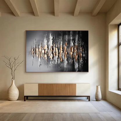 Black - Gold 3D Abstract Art for Luxurious Home Offices DLZ2425