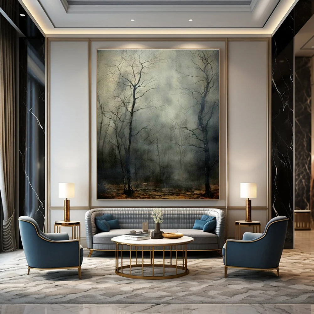 Misty Forest Painting for Bedroom & Study DLZ0382