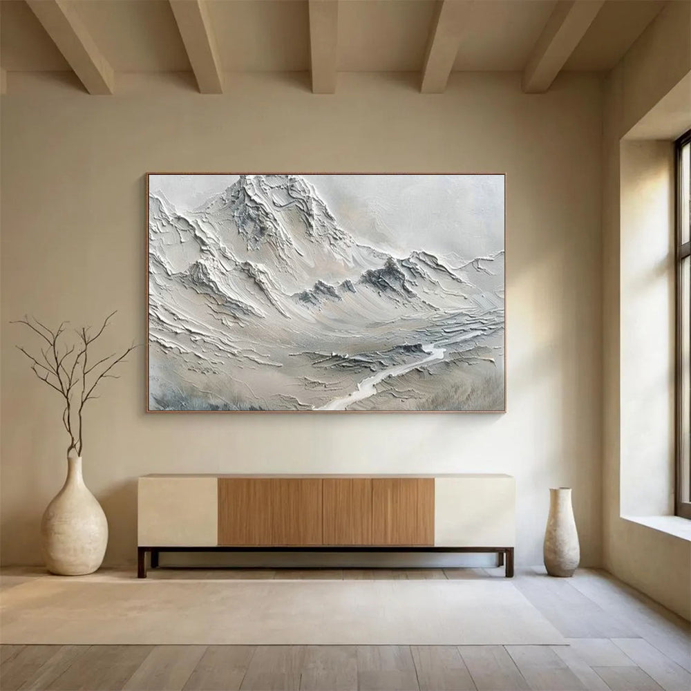 3D Grey Mountain Relief Art for Industrial - Chic Study DLZ2841