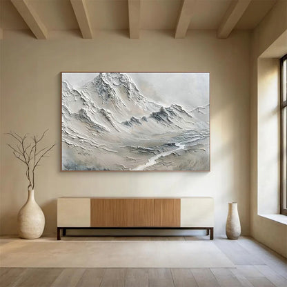 3D Grey Mountain Relief Art for Industrial - Chic Study DLZ2841