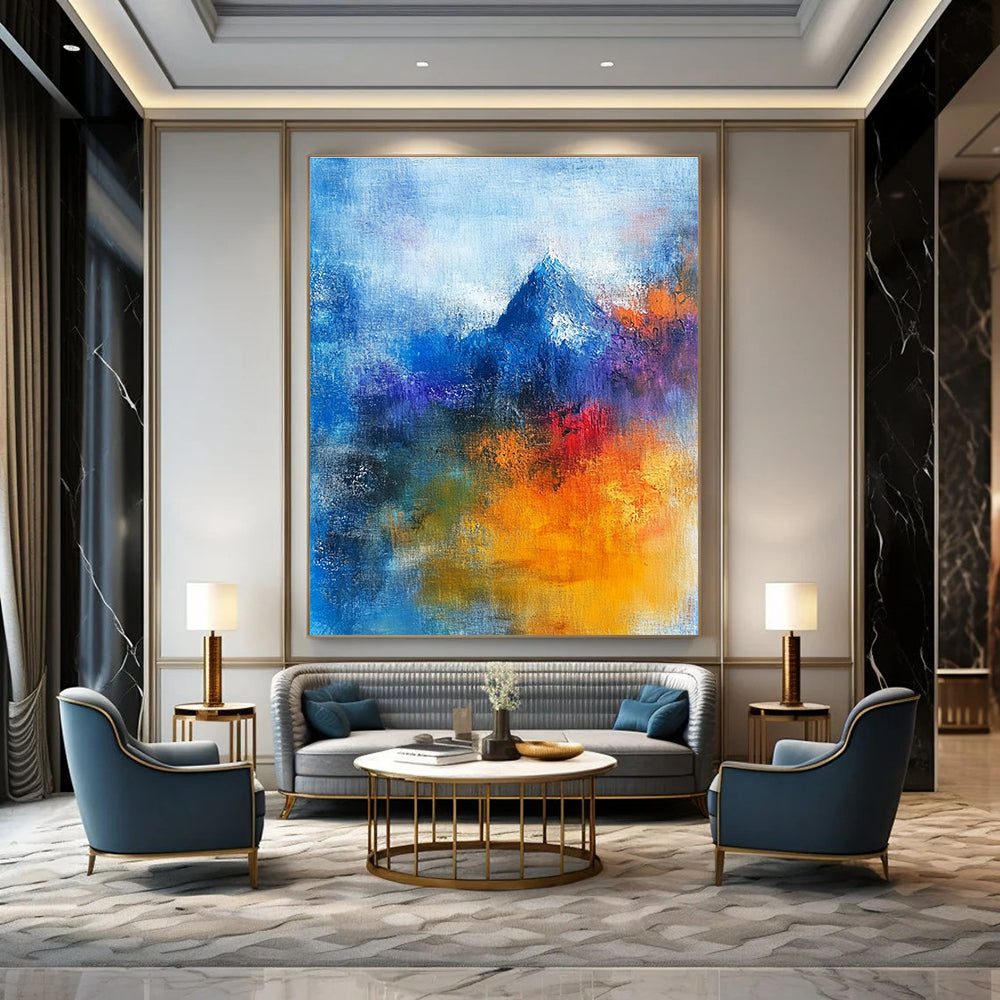 Colorful Mountain Abstract for Adventure - Themed Home & Art - Loving Retreat STSC249