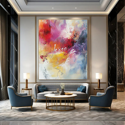 Colorful Name Abstract for Personalized Home Office & Artistic Studio STSC802