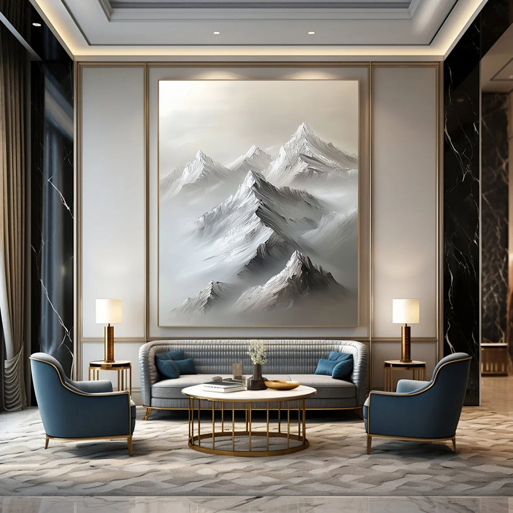 Misty Mountain Peaks for Serene Bedroom & Yoga Studio STSC1254
