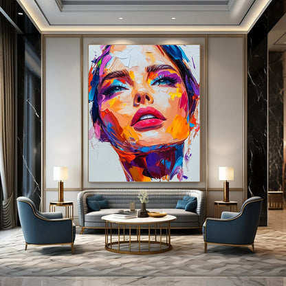 Colorful Abstract Face for Modern Art Gallery & Creative Studio STSC1162
