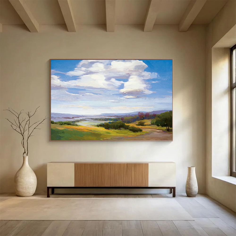 Pastoral Landscape Oil Painting for Cozy Country Kitchen DLZ2818