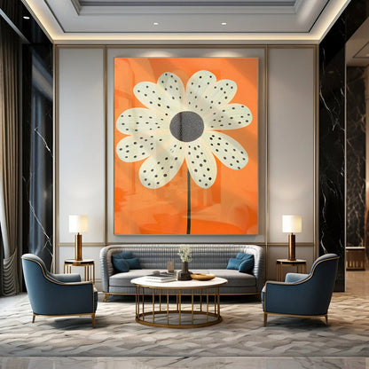 Orange - Background Flower Art for Cheerful Nursery & Botanical - Inspired Café DLZ1938