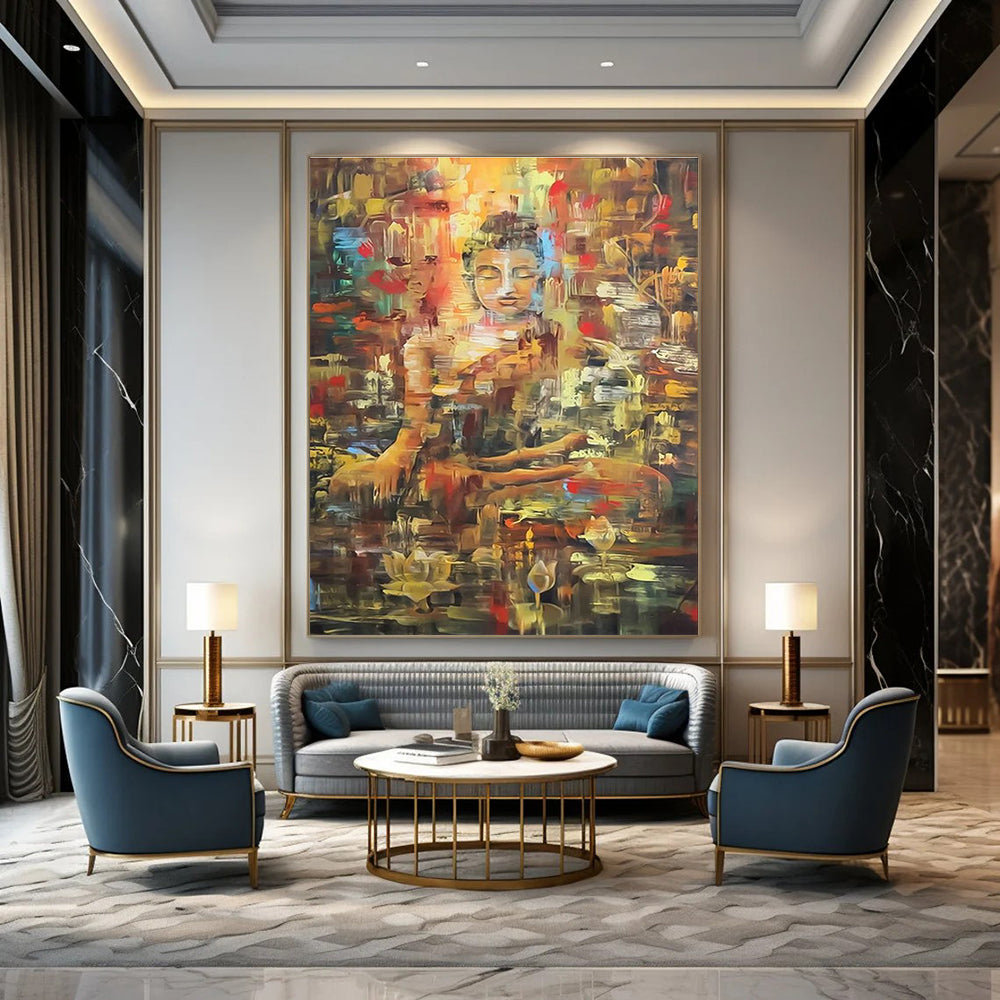 Colorful Buddha Art for Spiritual Retreat & Asian - Inspired Restaurant DLZ2327