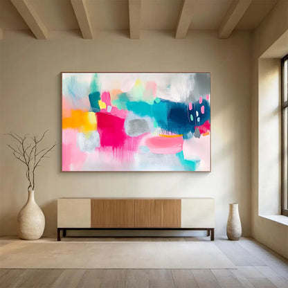 Bright Color Block Abstract Art for Creative Studio & Trendy Retail Store SC215