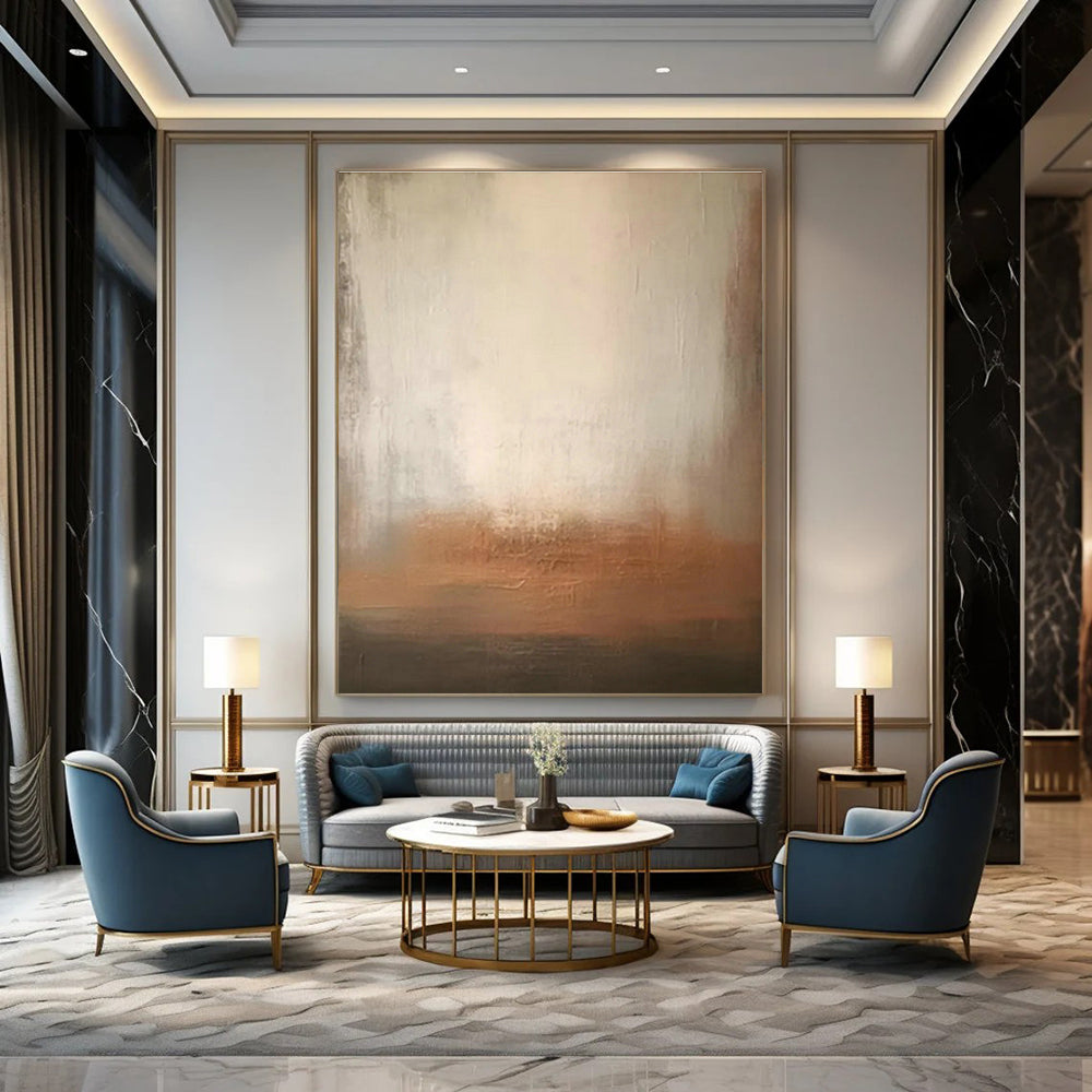 Warm Gradient Abstract Art for Cozy Reading Nook & Rustic Bistro DLZ0831