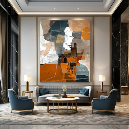 Abstract Portrait with Architecture for Modern Living Room & Art Gallery STSC540