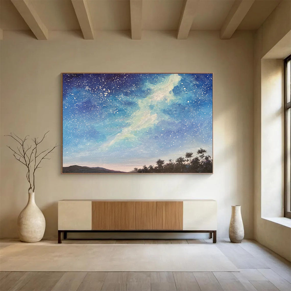Galaxy Night View Oil Painting for Celestial - Themed Home Theaters DLZ2498