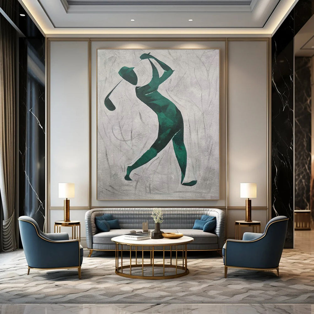 Golf Swing Silhouette Art for Sports - Themed Bar & Golf Club Lounge DLZ2261