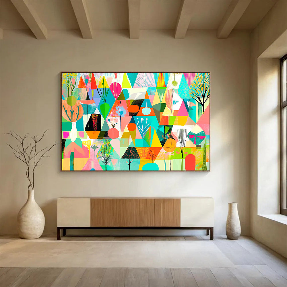 Whimsical Geometric Art for Kids' Room & Art Gallery SC563