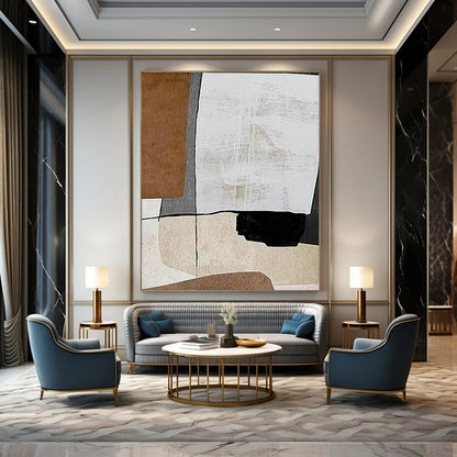 Geometric Color Block Abstract Art for Modern Office & Contemporary Gallery DLZ2220