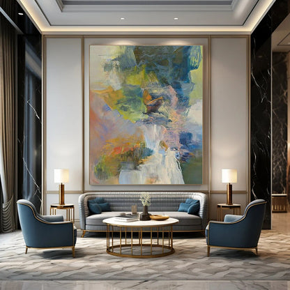 Colorful Abstract Portrait Art for Creative Agency Break Rooms DLZ0267