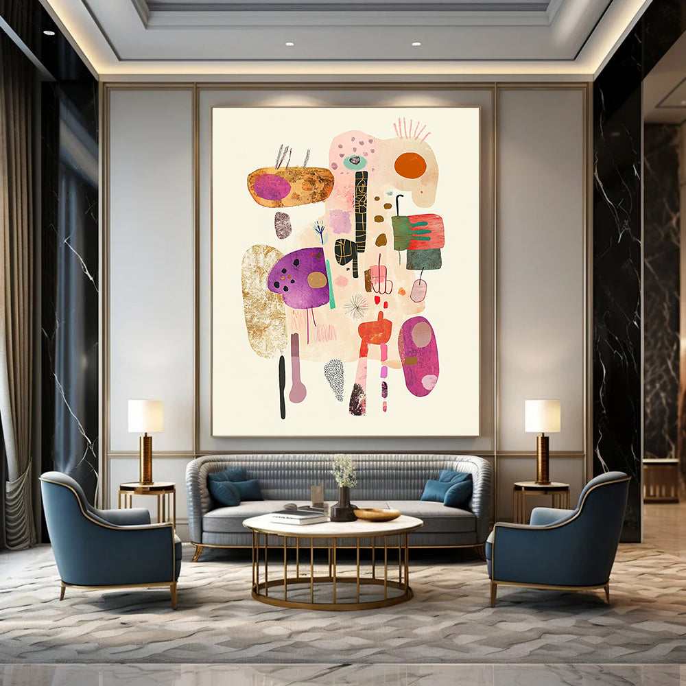 Colorful Abstract Collage Art for Creative Studio & Playful Kids’ Playroom STSC1322