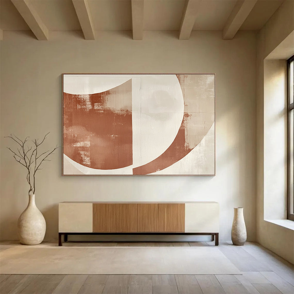 Minimalist Curved Shapes Art for Scandinavian - Style Bedroom & Art Gallery SC441