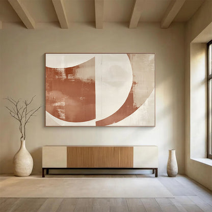 Minimalist Curved Shapes Art for Scandinavian - Style Bedroom & Art Gallery SC441