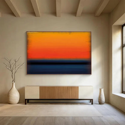 Gradient Sunset Seaside Art for Relaxing Beachfront Home DLZ2833