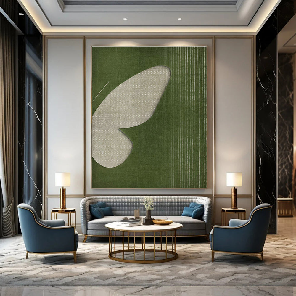 Minimalist Butterfly Art for Japandi Bedroom & Minimalist Retail Display DLZ1377