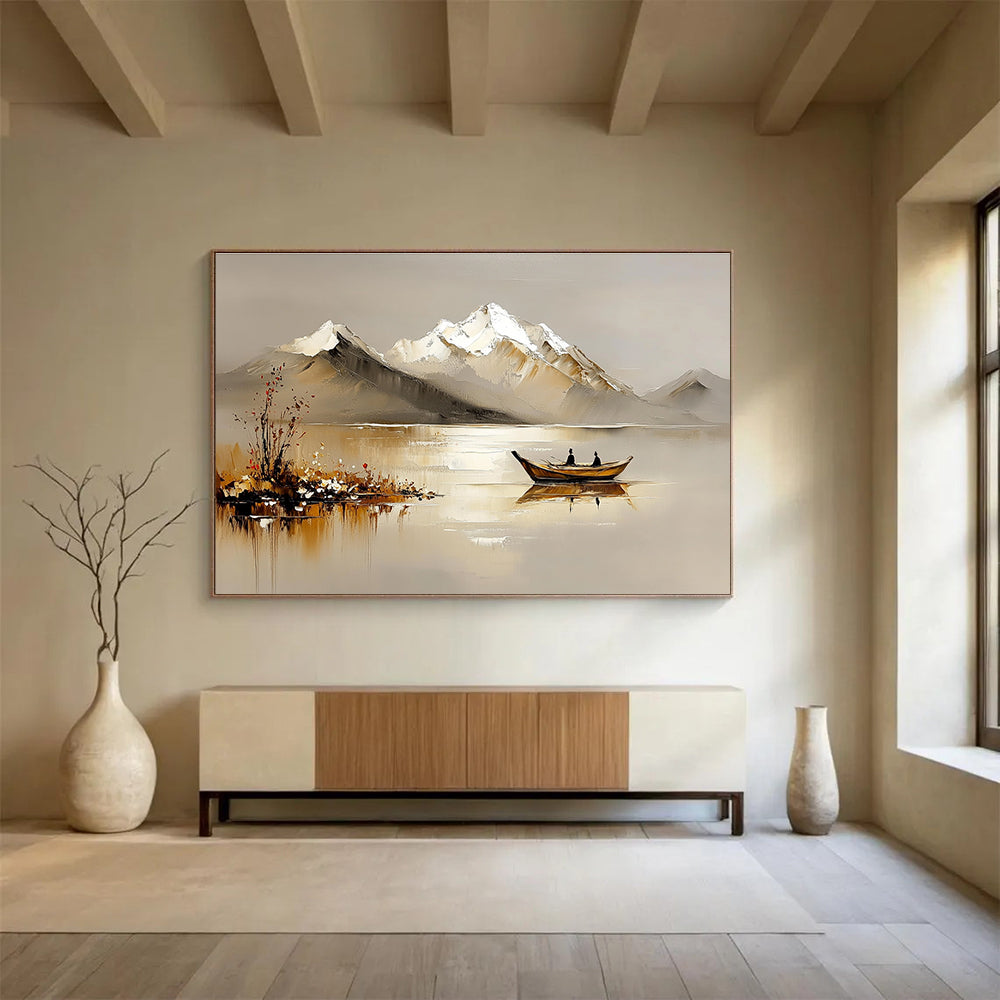 Peaceful Landscape Art for Alpine Chalet & Yoga Retreat SC608