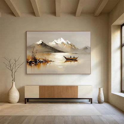 Peaceful Landscape Art for Alpine Chalet & Yoga Retreat SC608