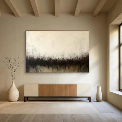 Dark - Brown Gradient Abstract Art for Sophisticated Dining Room DLZ2717