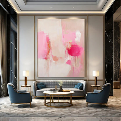 Pink Drip Abstract for Luxury Bridal Suite & Feminine - Themed Spa STSC807