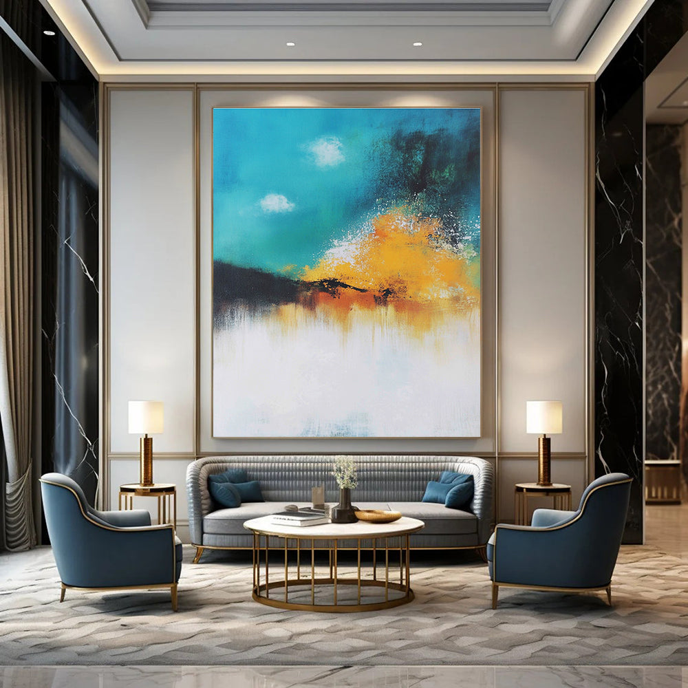 Colorful Abstract Sky and Field for Bohemian Bedroom & Creative Studio STSC643