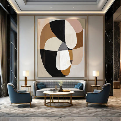 Geometric Neutral Shapes for Scandinavian - Style Home & Minimalist Office STSC740