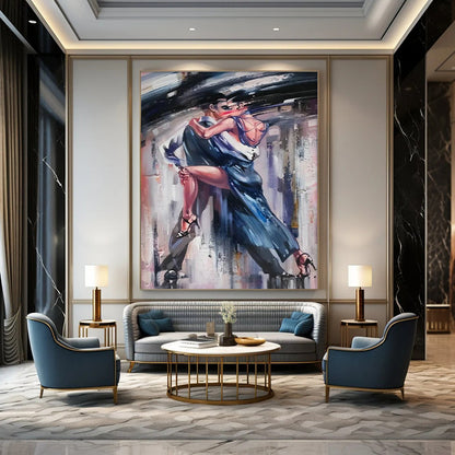 Dynamic Dance Couple Art for Ballroom & Latin Restaurant DLZ2332
