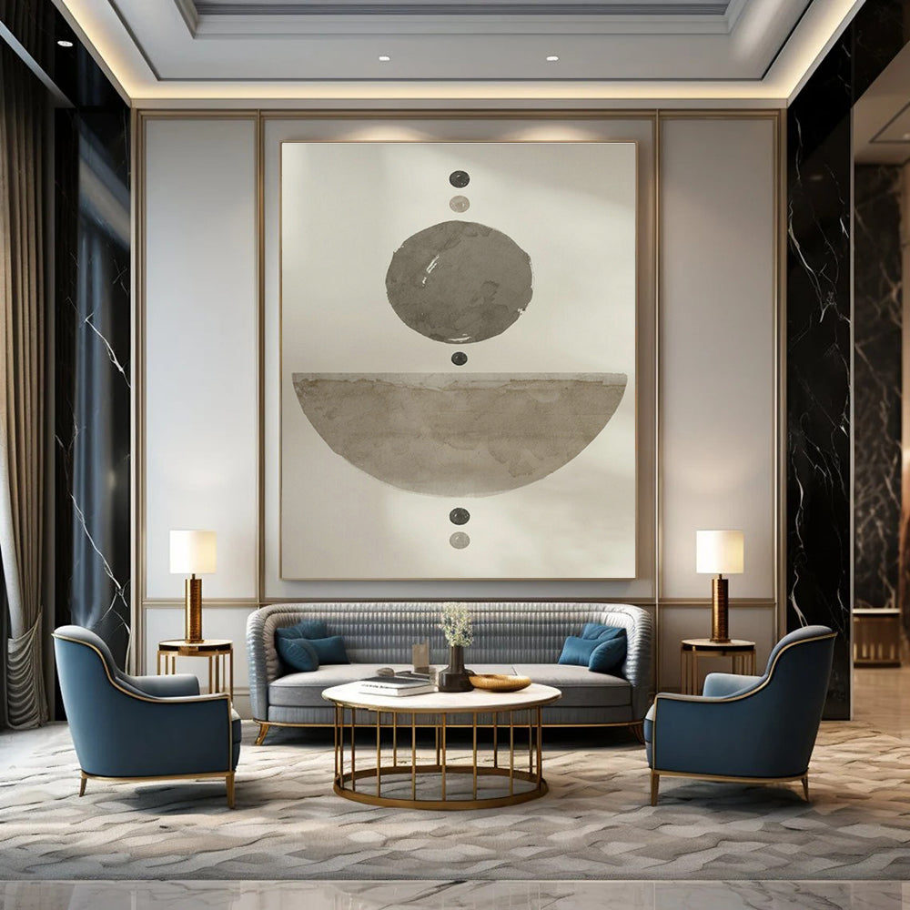 Zen - Inspired Circular Art for Minimalist Office & Meditation Corner DLZ1372