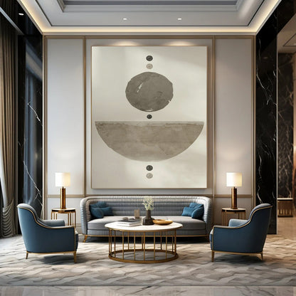 Zen - Inspired Circular Art for Minimalist Office & Meditation Corner DLZ1372